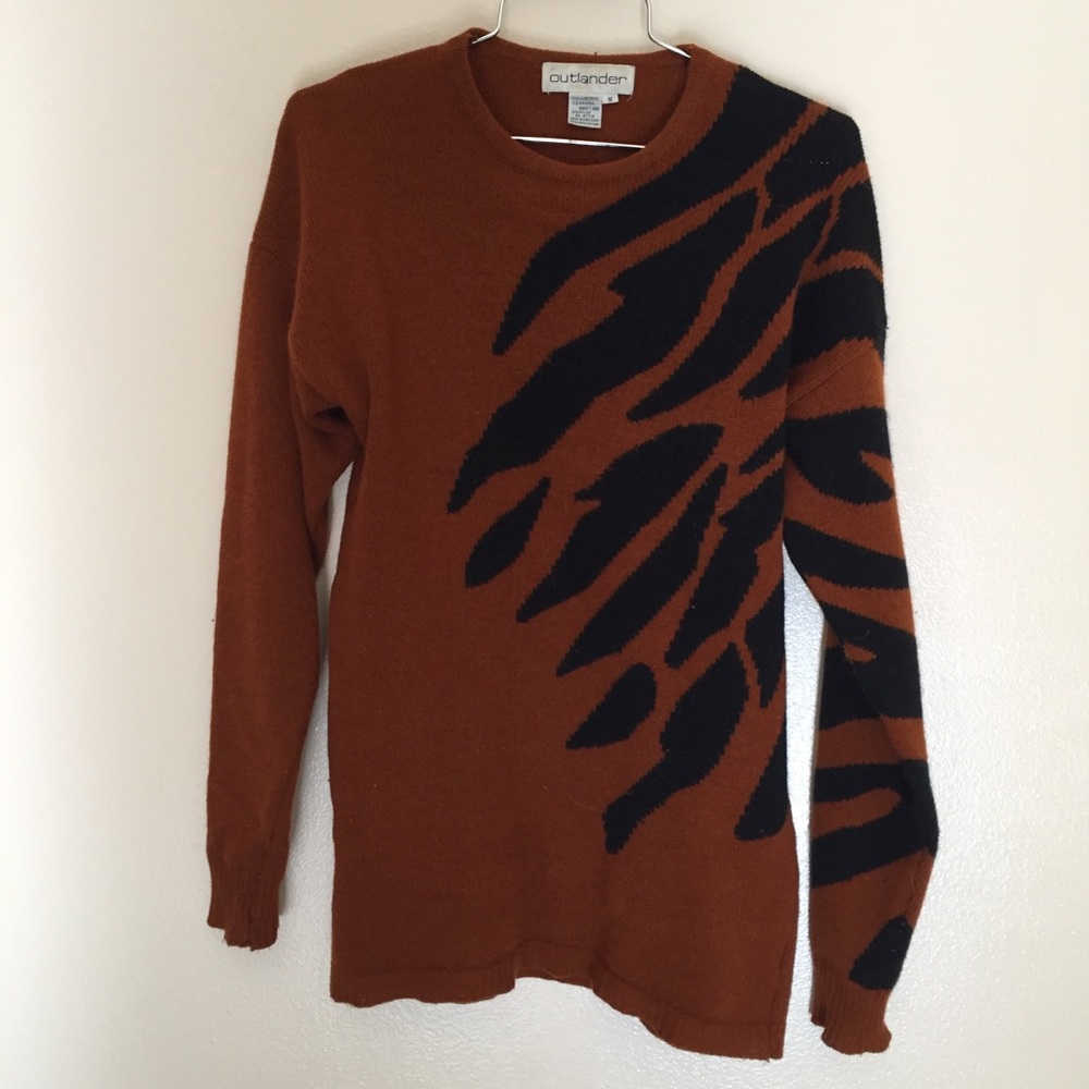 Vintage animal print sweater